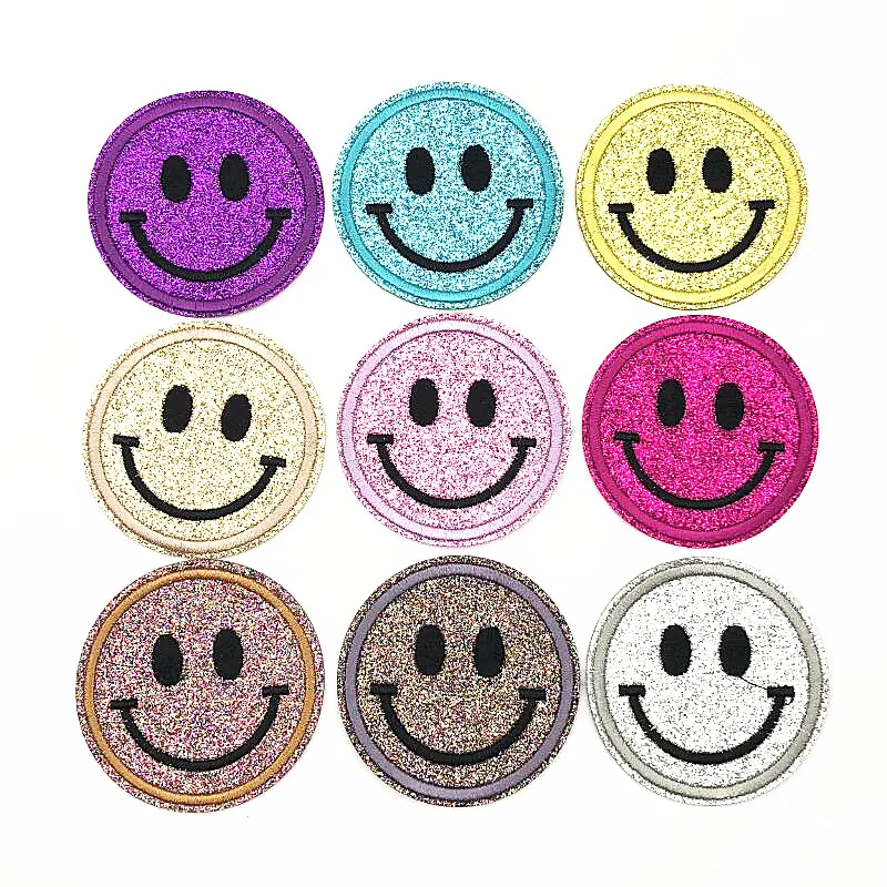 

2PCS/bag Smiling smiley face Patch Patch Embroidery Flower Patch Clothes Patch Embroidery T-shirt Cowboy embroidered