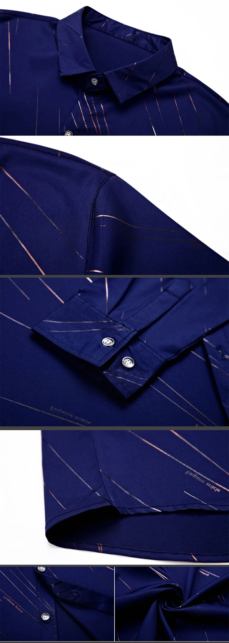 2019 социальных Длинные рукава в полоску дизайнерские футболки мужчин slim fit Винтаж модная мужская рубашка Человек платье Джерси
