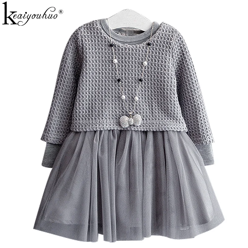 

2019 Winter Autumn Long Sleeve Knit Girls Dress Children Clothes Kids Dresses For Girls Party Dress Toddler Girl Christmas Dress