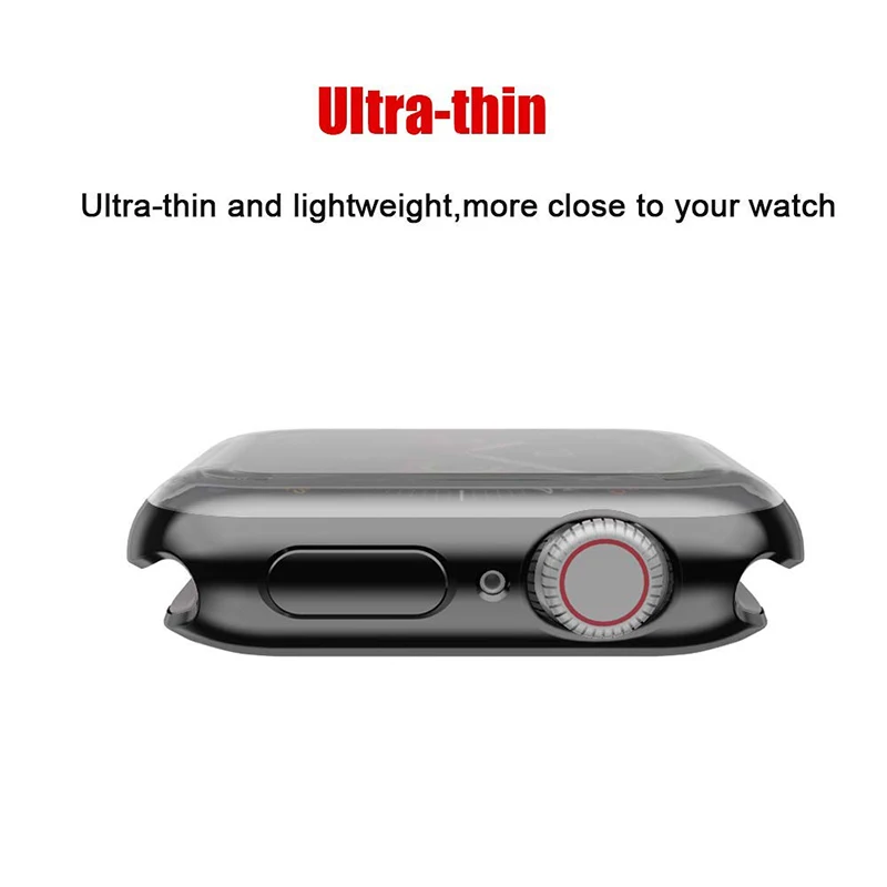Для Apple Watch 4/3/полная защита тонкий ТПУ чехол для часов мягкий прозрачный чехол Экран протектор для iWatch 42 38 мм 44 40 мм