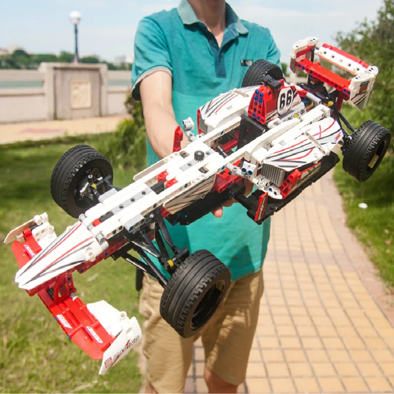 Blocos de Construção Brinquedos para Crianças Fórmula Racing Super Carro Técnica 2 Modelos Tijolos 42000 1219 Pçs f1