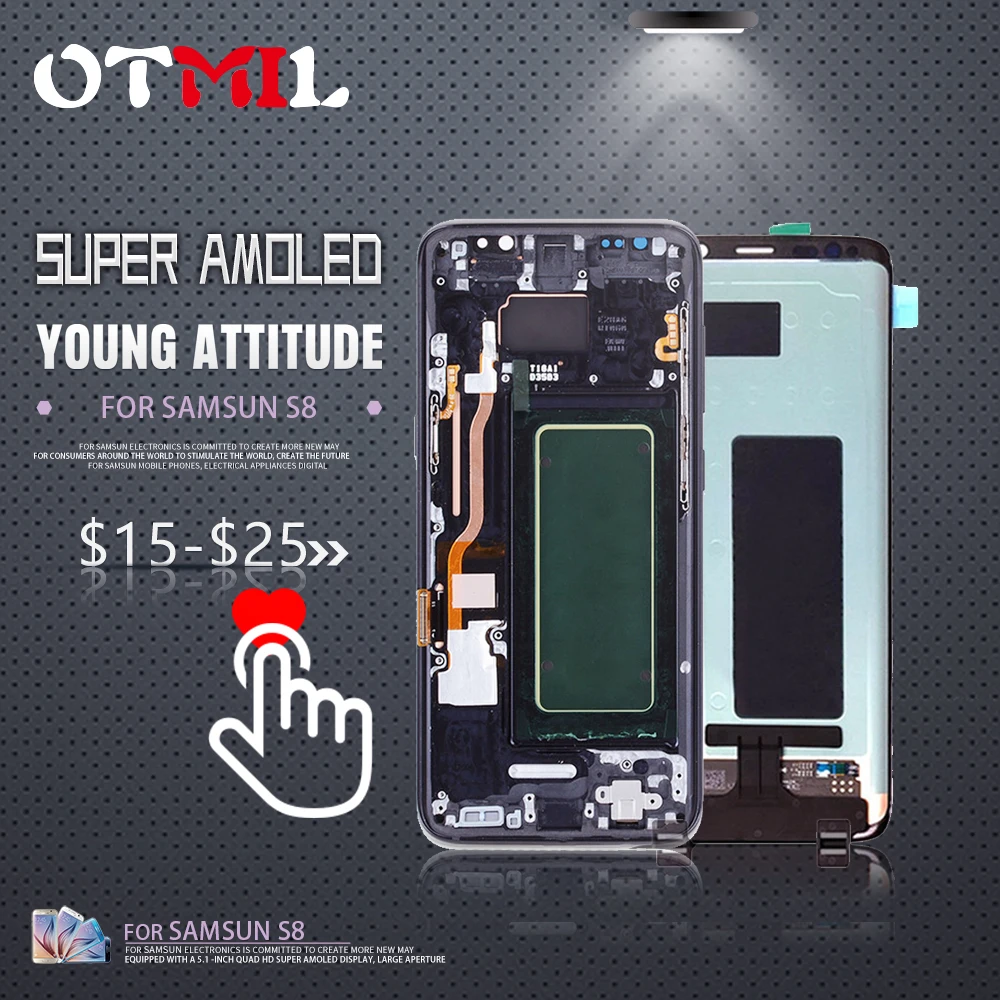 

6.2" 98% Burn Shadow For SAMSUNG Galaxy S8 Plus LCD Touch Screen withFrame Digitizer For SAMSUNG S8 Plus Display G955F LCD #1
