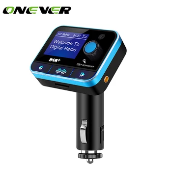 

Onever Bluetooth V4.2 FM Transmitter MP3 Player U disk LCD Display Car Kit Charger Adapter Support DAB band III/DAB+USB Charging