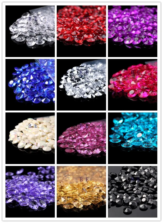 2000 Scatter Crystals Table Confetti Diamonds Acrylic Wedding Party Decoration 