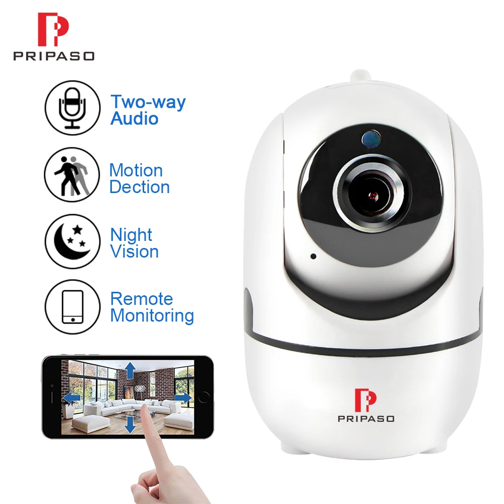 IP камера Pripaso с автоматическим отслеживанием домашняя безопасности ии 1080P