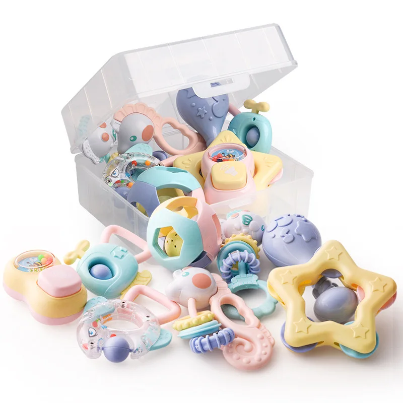 8pcs Baby Toys 0-12 Months Rattles oyuncak Shake Hand Rattle Children Teether Educational toy Newborns Gift Bed Bell For Girls