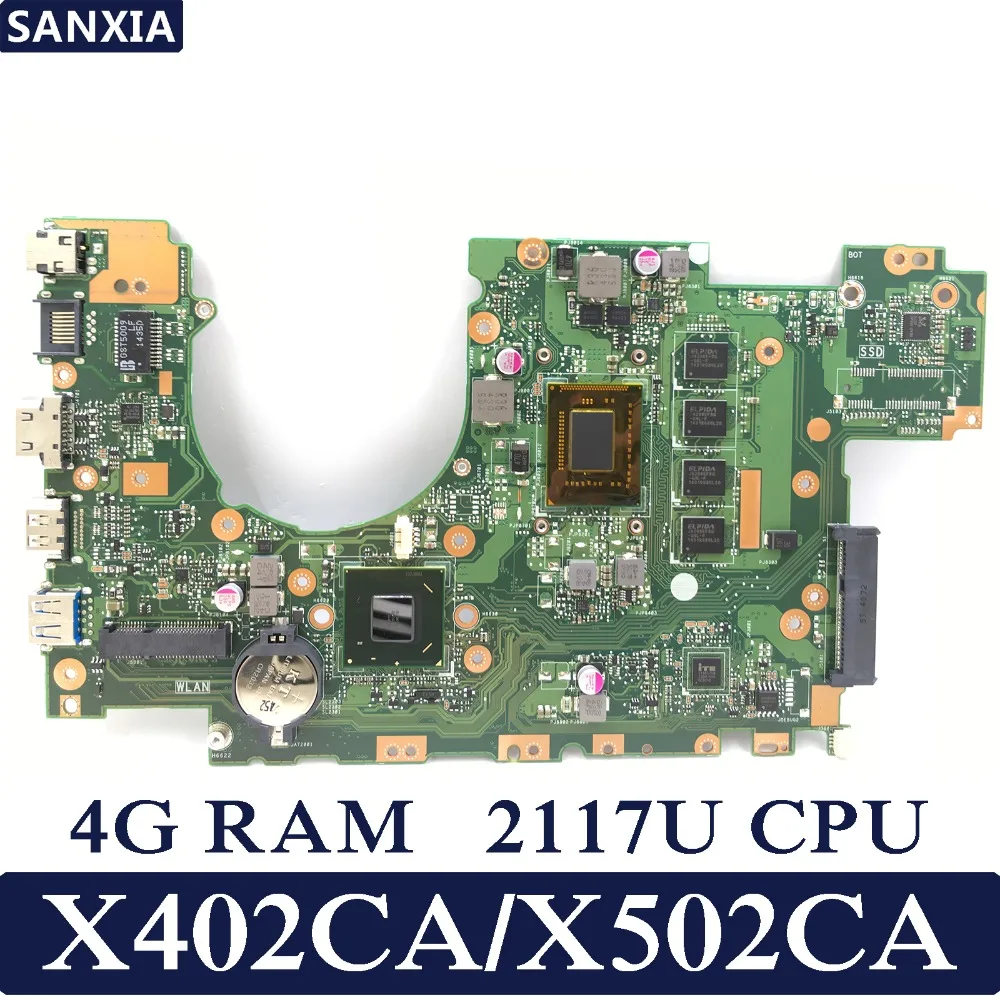 KEFU X402CA Laptop motherboard for ASUS X402CA X502CA X402C X502C X402 X502 Test original mainboard DDR3L 4G RAM 2117U CPU KEFU X402CA Laptop motherboard for ASUS X402CA X502CA X402C X502C X402 X502 Test original mainboard DDR3L 4G RAM 2117U CPU