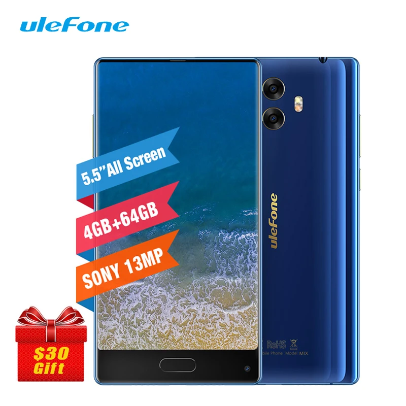 Ulefone MIX 4G 5 5 Smartphone 4GB 64GB Octa Core Celular Android 7 0 Fingerprint Gyro