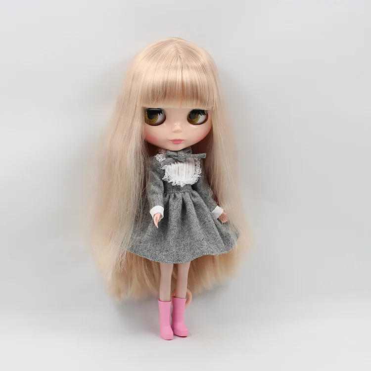 Blyth Doll Серое Платье серое платье с длинными рукавами кружевное серое платье с бантом