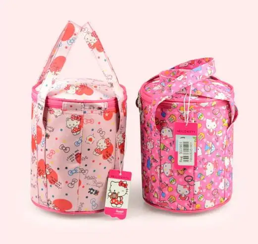 

Cartoon Hello Kitty Minion Barrel Design Waterproof Oxford Multifunctional Storage Bag Organizer Best For Outdoor Picnic