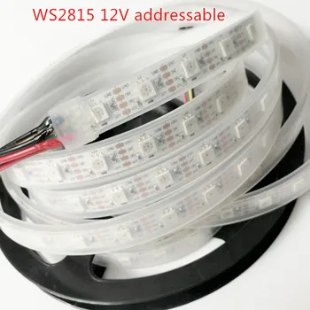 

New 1M/5M WS2815 (WS2813 Update) DC12V Individually addressable full color RGB 5050 LED strip;5m/reel;30LEDs/ 60LEDs/ 144LEDs/m