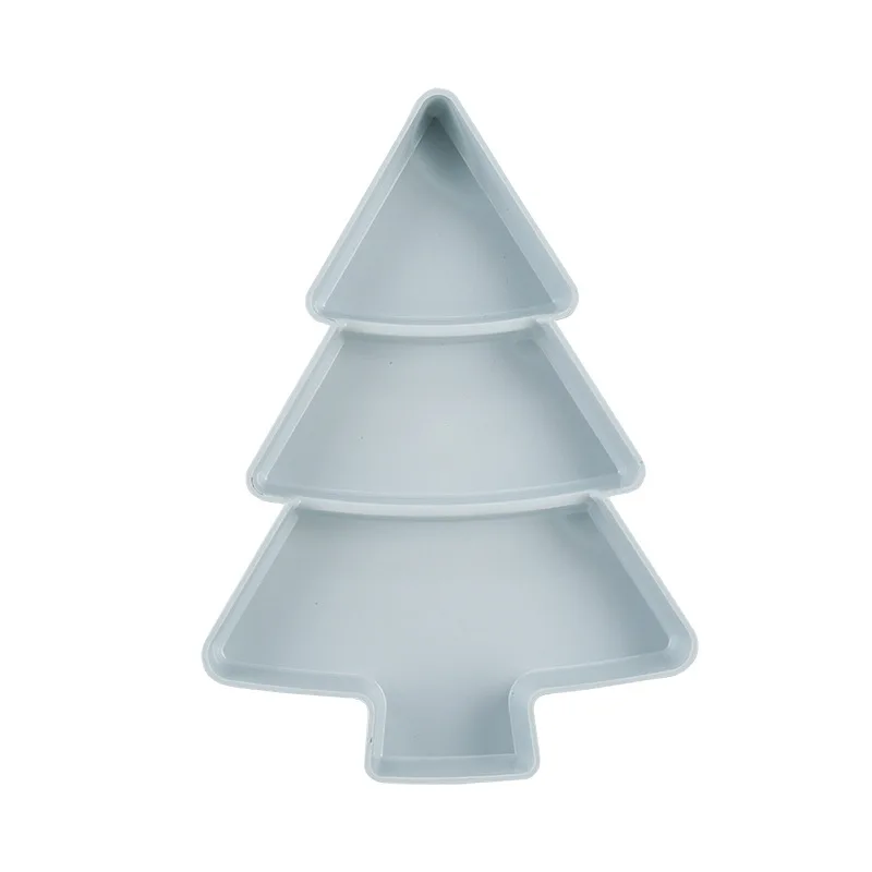 Высокое домашнее пластиковое дерево форма орехи тарелки для фруктов Рождественская елка закуски поднос для посуды UEJ