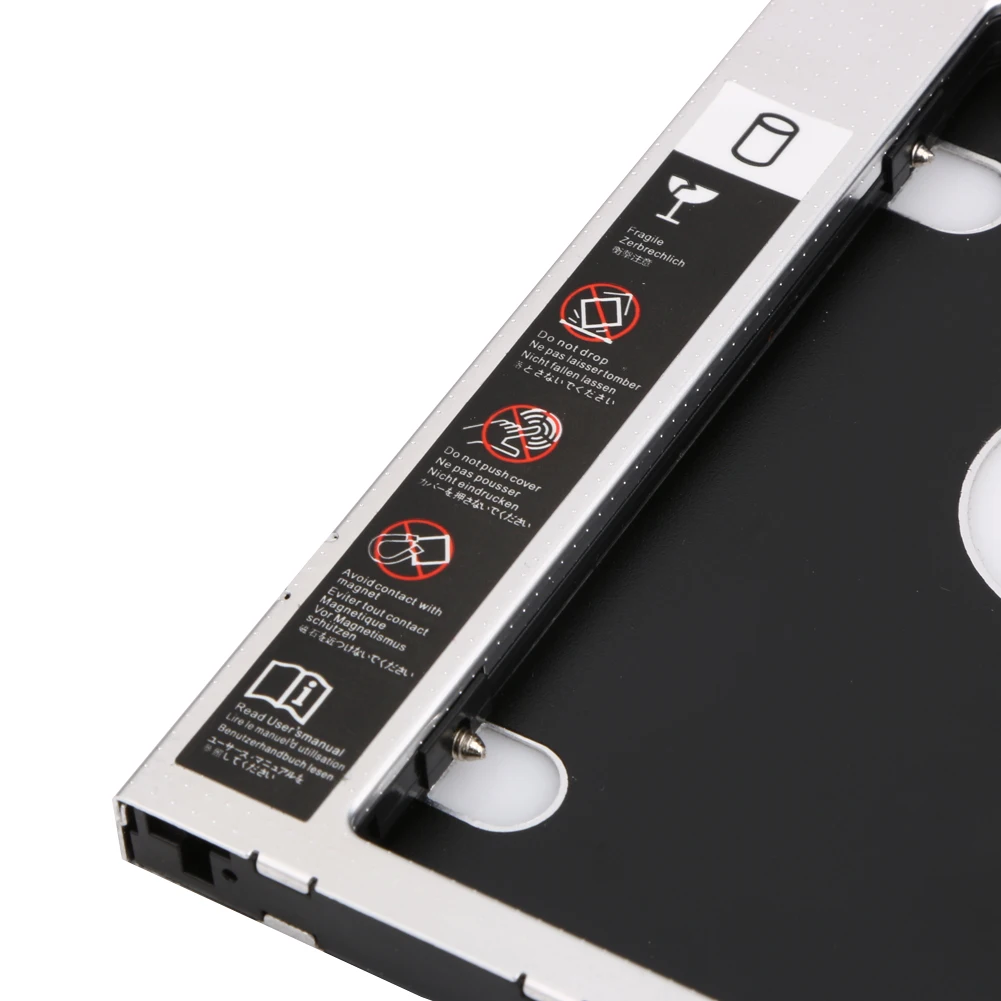 Универсальный 2nd HDD Caddy 9 5 мм SATA 3 0 Светодиодный индикатор для 2 дюймов 7 SSD чехол