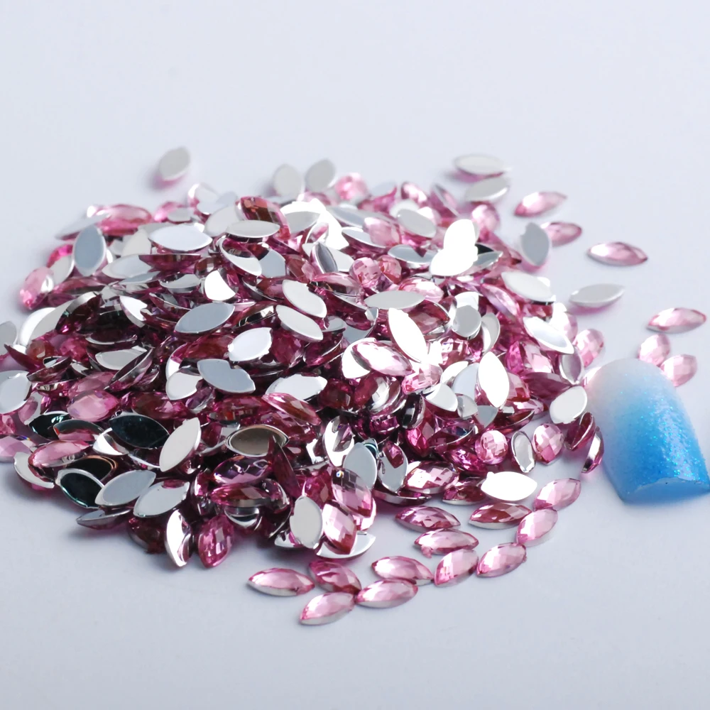 Оптовая продажа 3*6 мм 10000 шт./пакет хрусталя Акриловые Лошадь глаз Форма Rhinestone