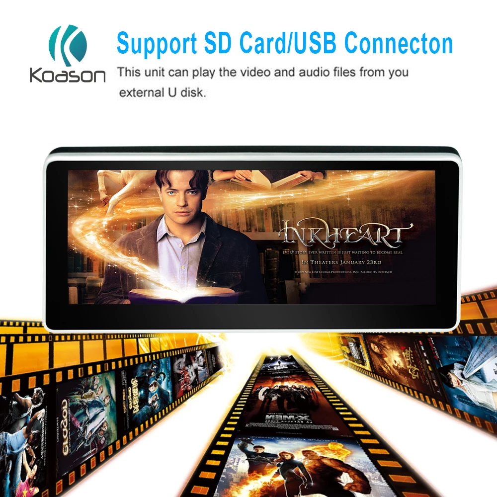 Koason автомобильный мультимедийный плеер 10 25 &quot ВЫСОКАЯ ЧЁТКОСТЬ Экран Android 8 1 4 + 64G