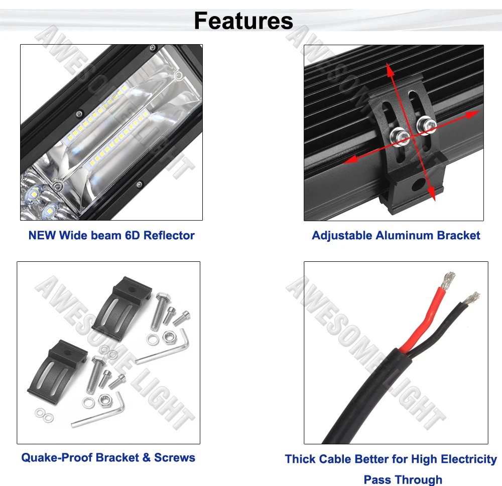 288W LED work light bar (2)
