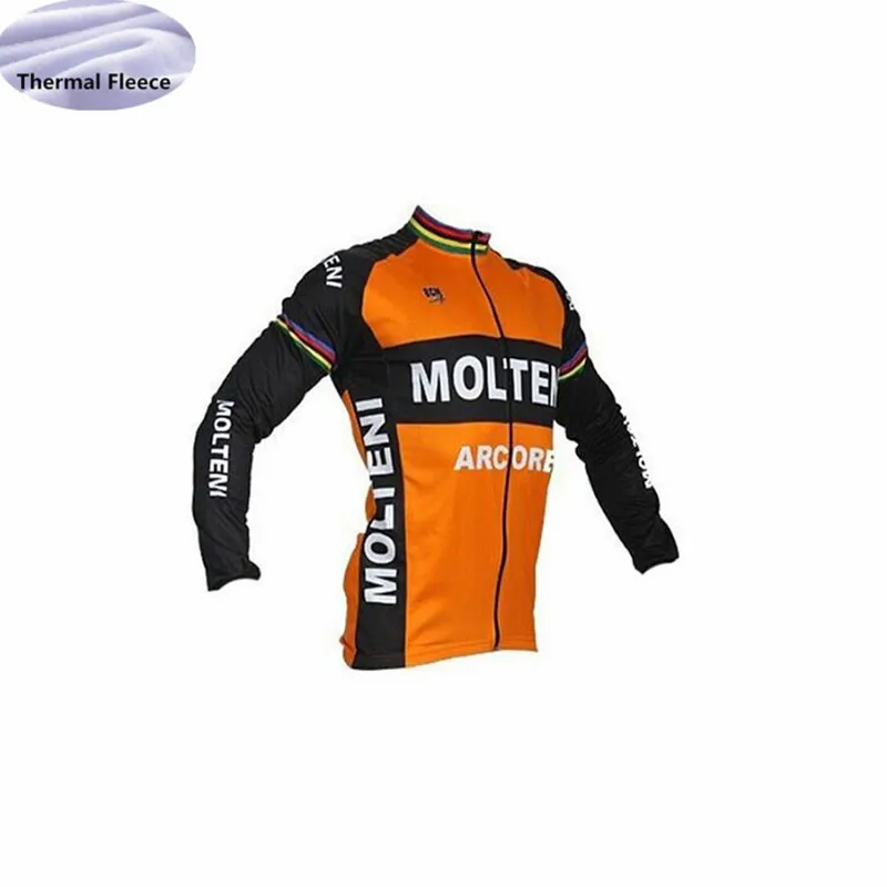 Триатлон MORVELO команда Велоспорт Джерси набор с длинным рукавом Зимний термальный флис Ropa Ciclismo мужская спортивная одежда для велоспорта на открытом воздухе - Цвет: 19