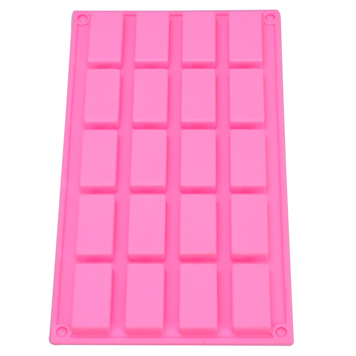 20 Holes Rectangular DIY Mini Cake Muffin Pan Candy Chocolate Bar Guest Soap Silicone Mould 285*168*12mm