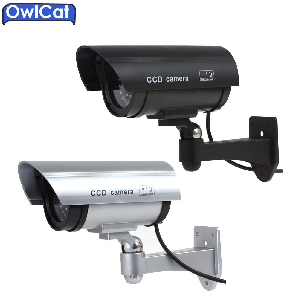 OwlCat, камера видеонаблюдения для дома, наружная, водонепроницаемая, пуля, поддельная камера, манекен, камера, эмуляционная камера видеонаблюдения, ИК-вспышка
