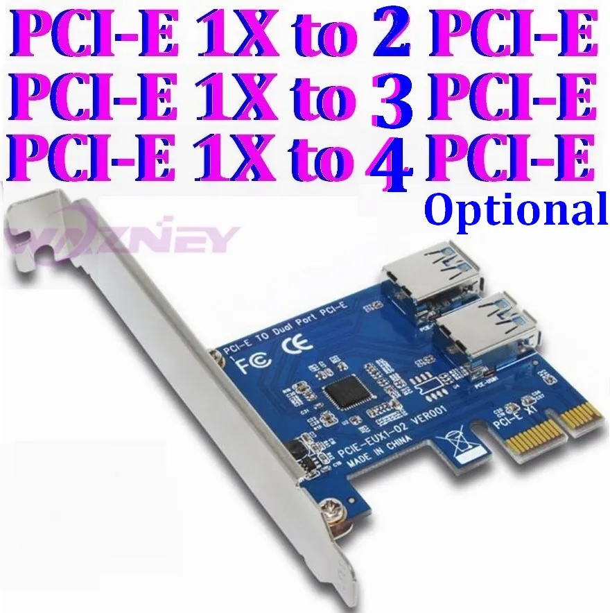 bilder für 200 stücke PCI-E 1x1 bis 3 2 4 PCI express 1X slots Riser karte Mini ITX externe 2 PCI-E slot adapter PCIe Port Multiplier Karte bilder für 200 stücke PCI-E 1x1 bis 3 2 4 PCI express 1X slots Riser karte Mini ITX externe 2 PCI-E slot adapter PCIe Port Multiplier Karte
