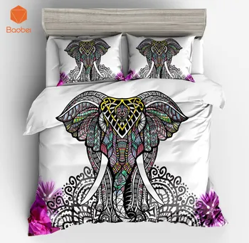 

3pcs 3D Elephant Quilt Cover Clothes Pillowcase Adult Kids Bedroom Decor Duvet Cover Bedding Set Twin Full Queen King Size 209