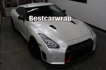 

PROTWRAPS Glossy white Nacre Pearl vinyl car wrapping film Bubble Free Pearlecent Film For Car Styling Vehicle Tuning 1.52*20M