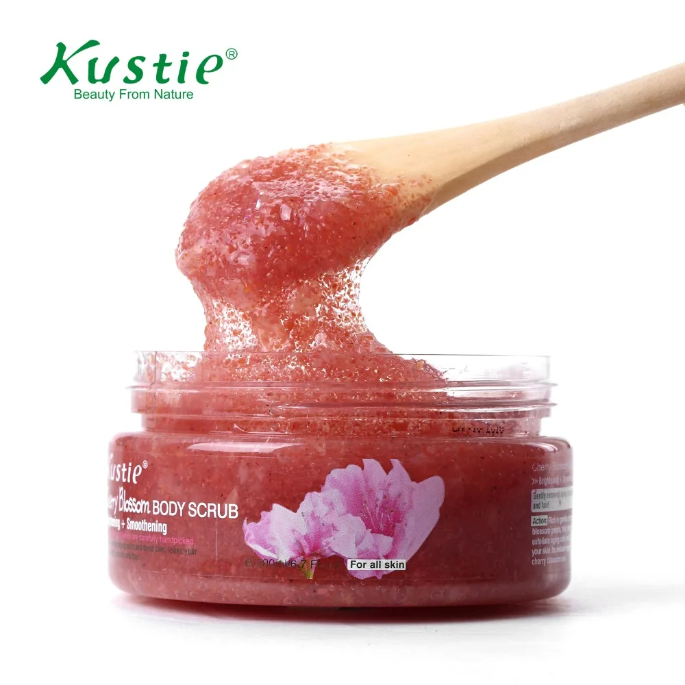 Kustie Deep Cleansing Exfoliating Cherry Blossom Body Scrub with Gentle