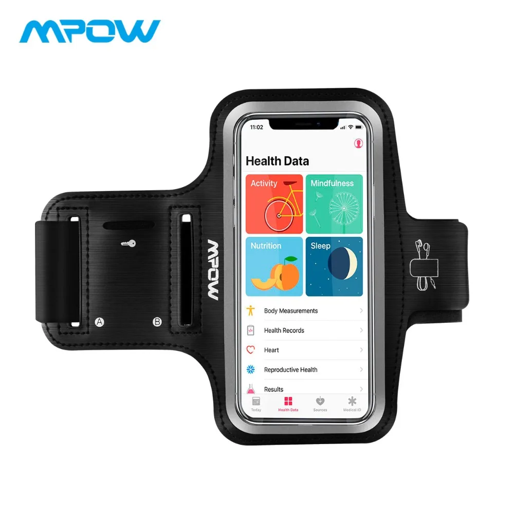 

Mpow Running Sport Armband Adjustable Sweatproof Phone Armband Case With Earphone&Key Holder Running Armband for iPhone X/8/7/6