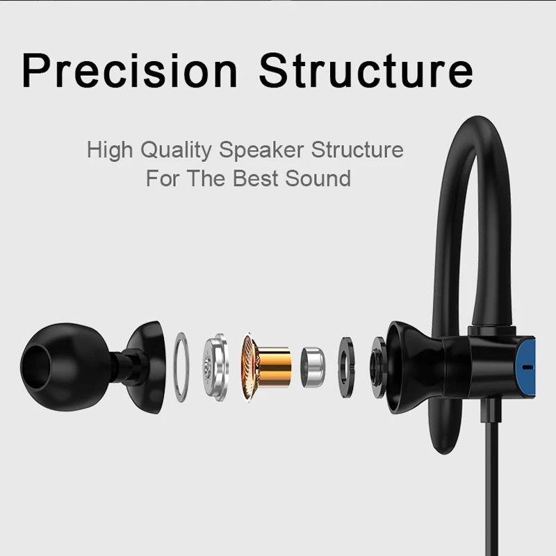 

Fashion Ear Hook Earphone Super Bass Sport Earphone Stereo Sound With Mic Running Headset For Phone Samsung Xiaomi For men women