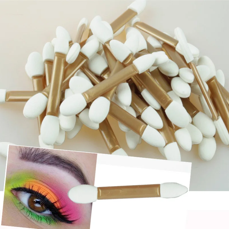 

300pcs Two Ends Eyeshadow Applicator Brush Latex Sponge puff brush