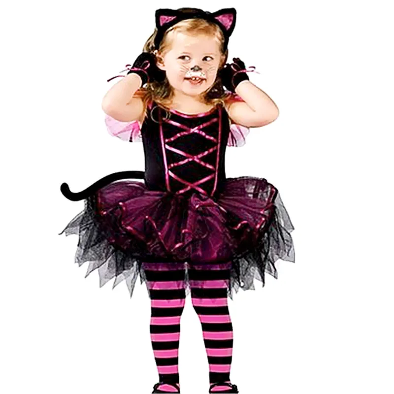 

Cats children's Halloween modelling of bitter fleabane bitter fleabane tutu cosplay costumes girls dress