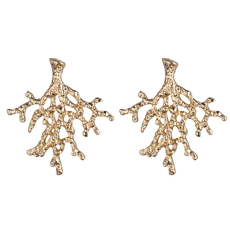 

Huidang Silver Rose Gold Zinc Alloy Tree Branch Earrings for Women Jewelry Gift Earrings Studs