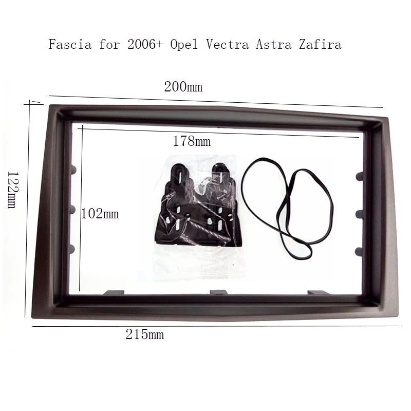 

2 Din Car Radio Fascia fit for 2006+ Opel Vectra Astra Zafira Install Mount Kit dvd player Panel Plate Fascia Panel Audio Cover