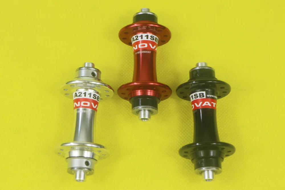Novatec A211SB 20 holes folding bicycle front hub 74mm black red silver