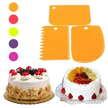 3 шт./компл. Пластик миксер для теста торт Ножи Многофункциональный Нерегулярные Край зубов DIY Крем-скраб набор форм для выпечки тортов весло формы для выпечки инструмент