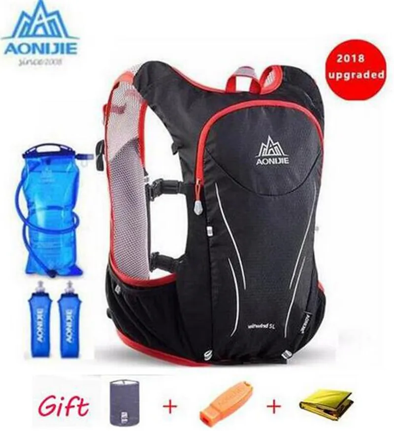 AONIJIE Trail Running Backpack Outdoor Sports Hiking Camping Backpack 5L Upgraded Marathon Running Hydration Vest Pack