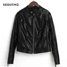 SEDUTMO осень плюс размер 3XL pu кожаная куртка женская панк-куртка Весенняя Черная байкерская короткая куртка Верхняя одежда для мотоциклистов ED146