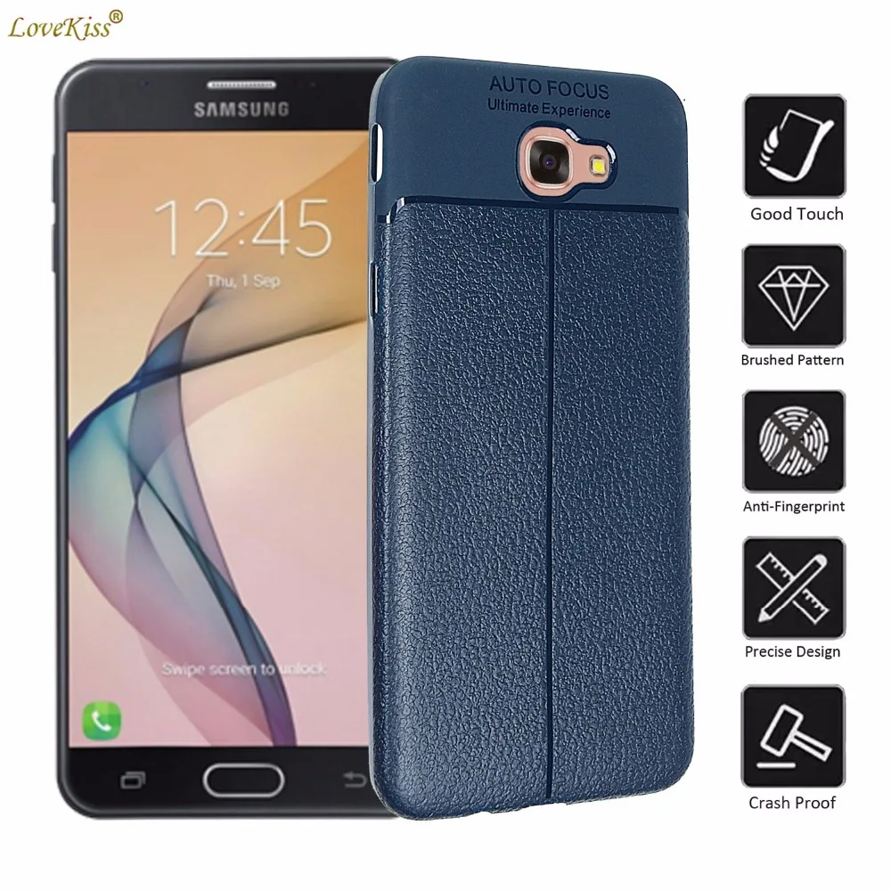 Ultra Thin Litchi Leather Grain Phone Bag For Samsung Galaxy J5 Prime