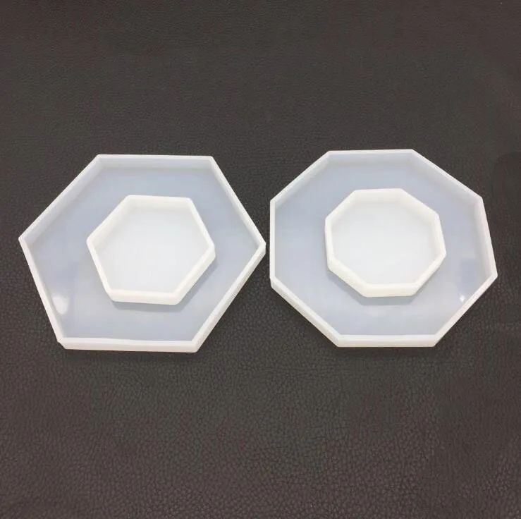 

Diy crystal Epoxy large hexagonal table mold high mirror plaster aromatherapy car decoration handmade octagonal