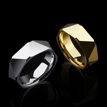 

New Arrival 7mm Width High Polished Tungsten Carbide Rings for Man Silver/Gold Two Colors Man's Fashion Jewelry Free Shipping