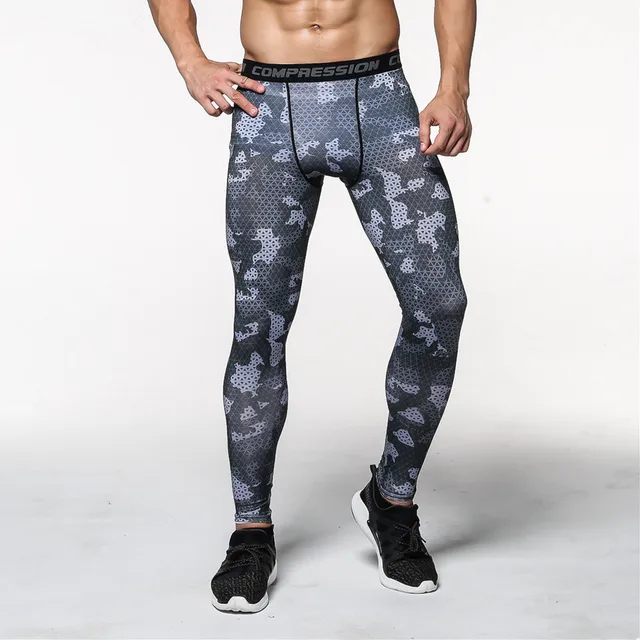 2016 Men Compression Pants Tights Casual Bodybuilding Mans Trousers