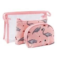 Three-piece Women's Cosmetics Storage Bag Set Waterproof Transparent PVC Wash Bag