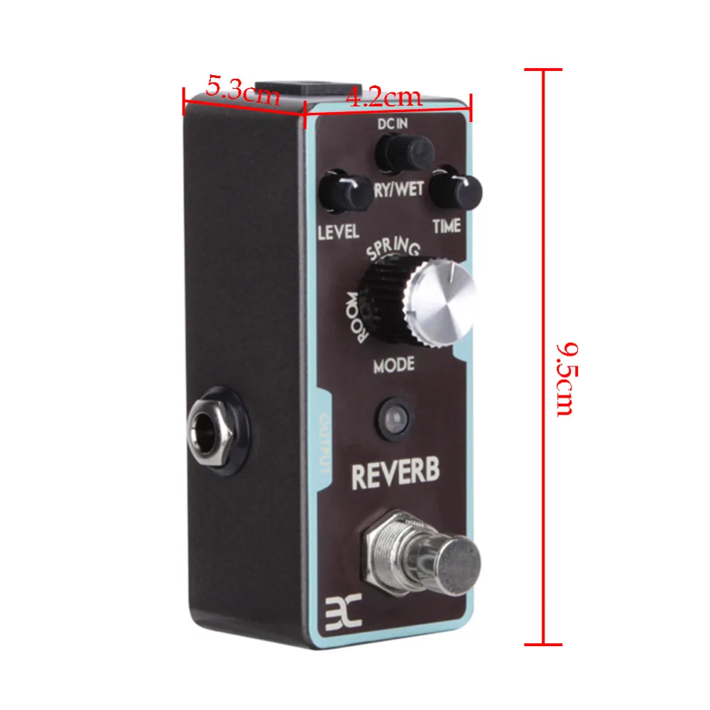 2019 High Quality Guitar Pedal Electric Guitarra Single Digital Reverb Electric Guitar Effect Pedal Mini Single Effect With True