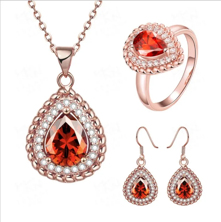 

2018 Fashion jewelry New Crystals from Swarovski Gorgeous Earrings Pendant Necklace Women Jewelry ring Sets