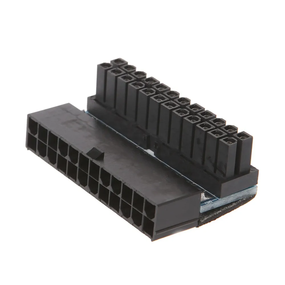 ATX 24Pin الإناث إلى 24pin الذكور زاوية الحق محول ل حاسوب شخصي مكتبي امدادات الطاقة