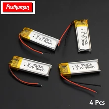 3.7V 90mAh Rechargeable Battery 350926 Lithium Li-Po Polymer Rechargeable Battery For MP3 MP4 GPS Bluetooth earphone speaker polymer lithium battery 3 7v 602535 062535 600mah mp3 mp4 gps battery rechargeable batteries
