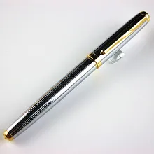 Роскошная классическая шариковая ручка, супер дизайн, серебряная офисная ручка для письма,, гелевая ручка