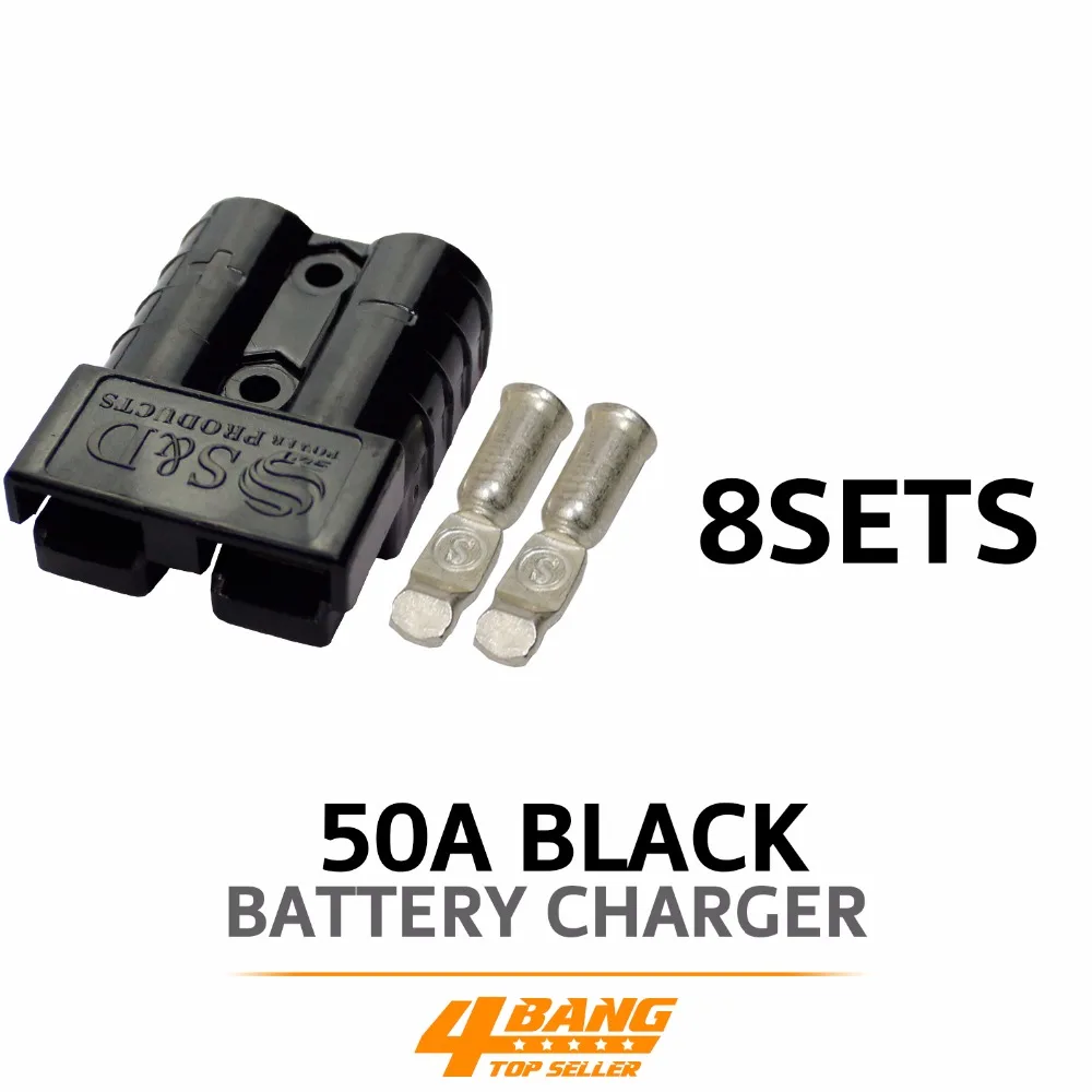8pcs 50A Quick Connector Plug Connector Forklift Battery Charger Power Terminalin Battery