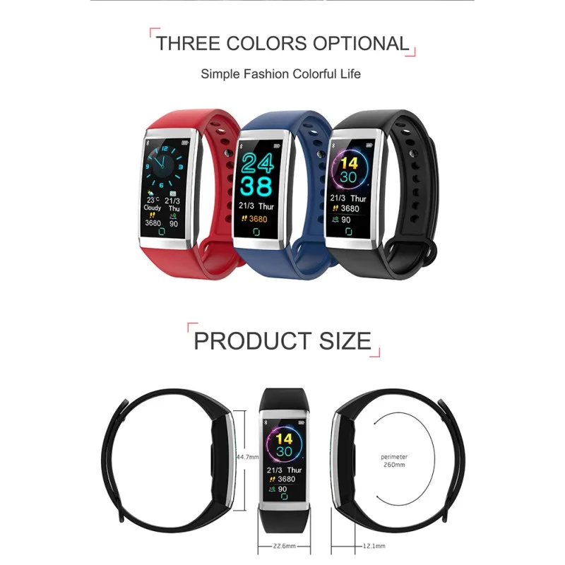 

TD19 Smart Bracelet IP67 Waterproof Smart Band Fitness Tracker Heart Rate Monitor Smart Watch Blood Pressure Pedometer Clock