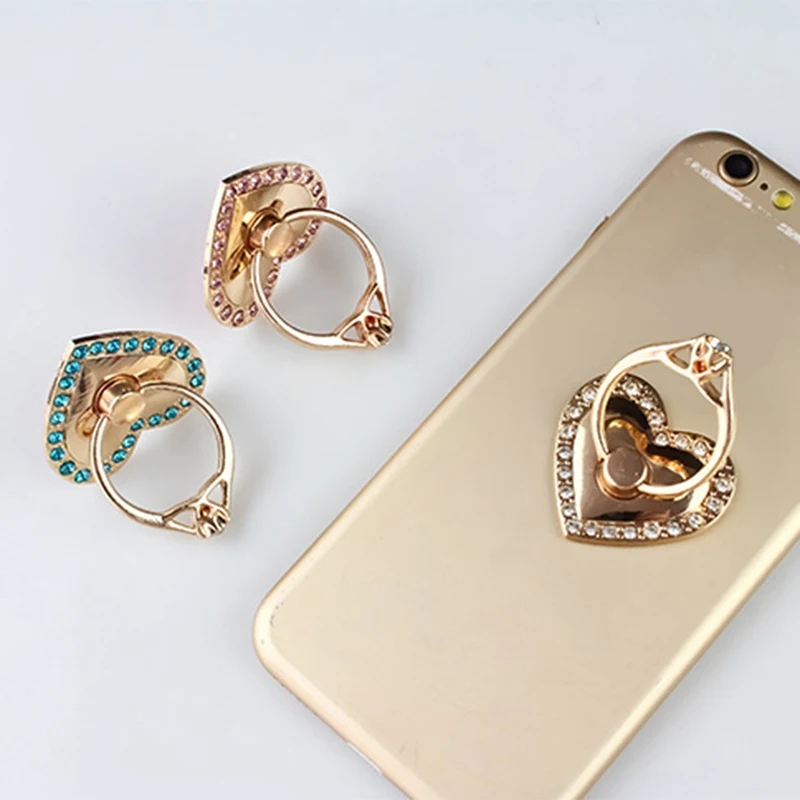Алмазный держатель для телефона любовь стенд для колец на палец для iPhone смартфон поворотный кронштейн поддержки для xiaomi